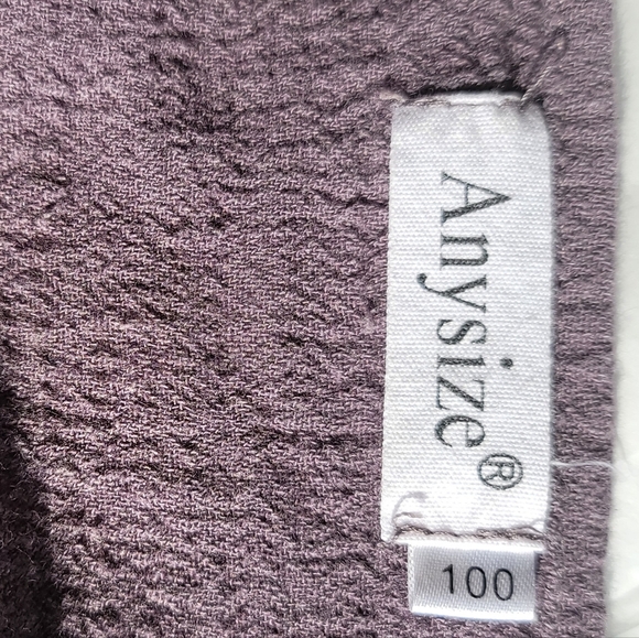 Anysize Spring Summer Soft Linen Cotton Lantern Loose Dress Size Large Gray - Picture 5 of 7